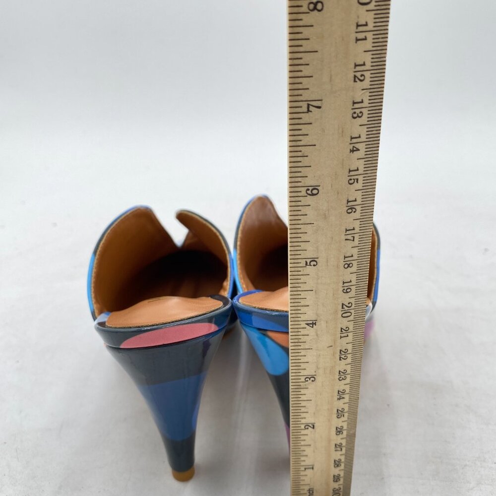 Ydn Colorful Dots Cone Heel Pointed Toe Slide Mul… - image 5